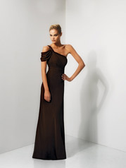 One Shoulder Chiffon