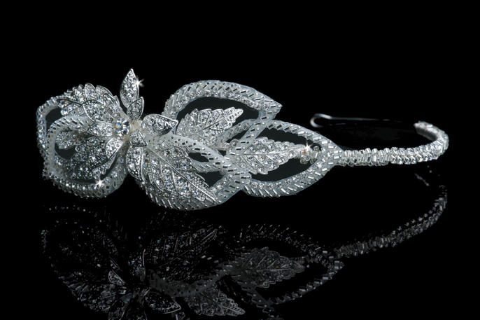 Silver Leaf 1920s Inspired Headband