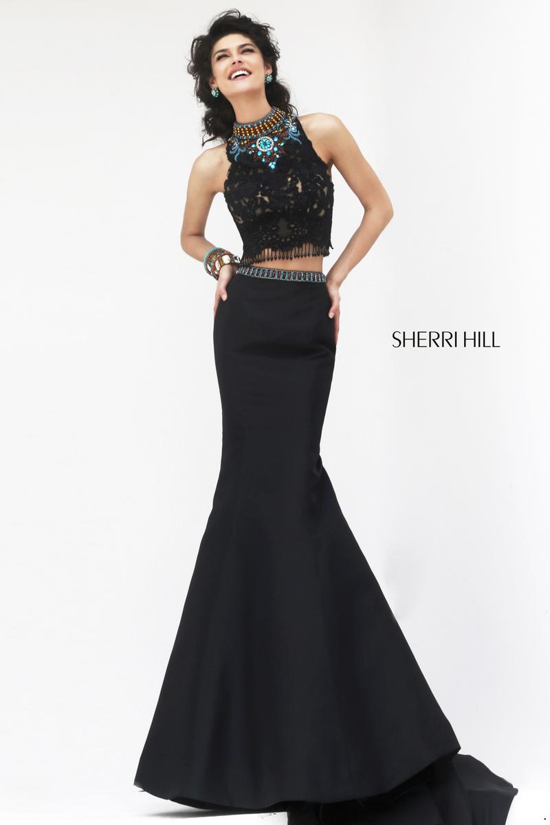 sherri hill black multi