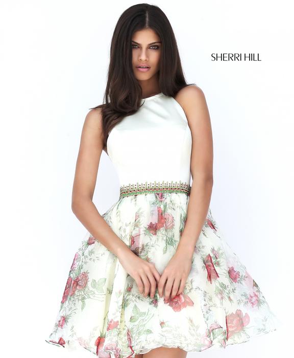 Sherri Hill Short White Prom Dress